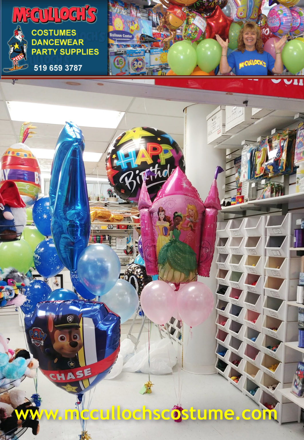 Balloon Delivery in London Ontario McCullochs Costume and Party