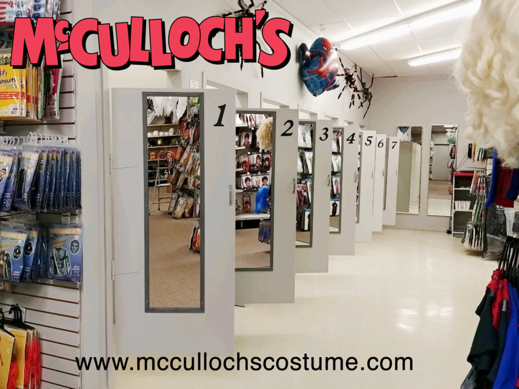 Dressing Rooms help make McCullochs the best halloween store in London