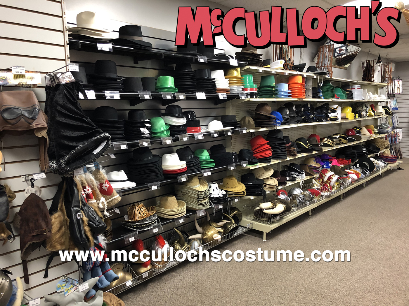 Costume Hats in London McCullochs Costume and Party SupplyMcCullochs