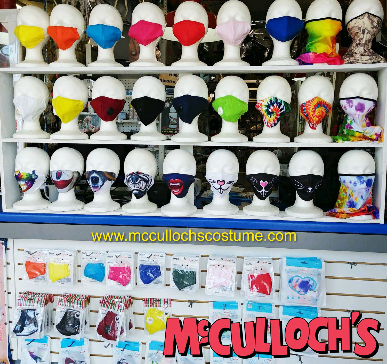 Printed Face Masks in London McCullochs Costume and Party