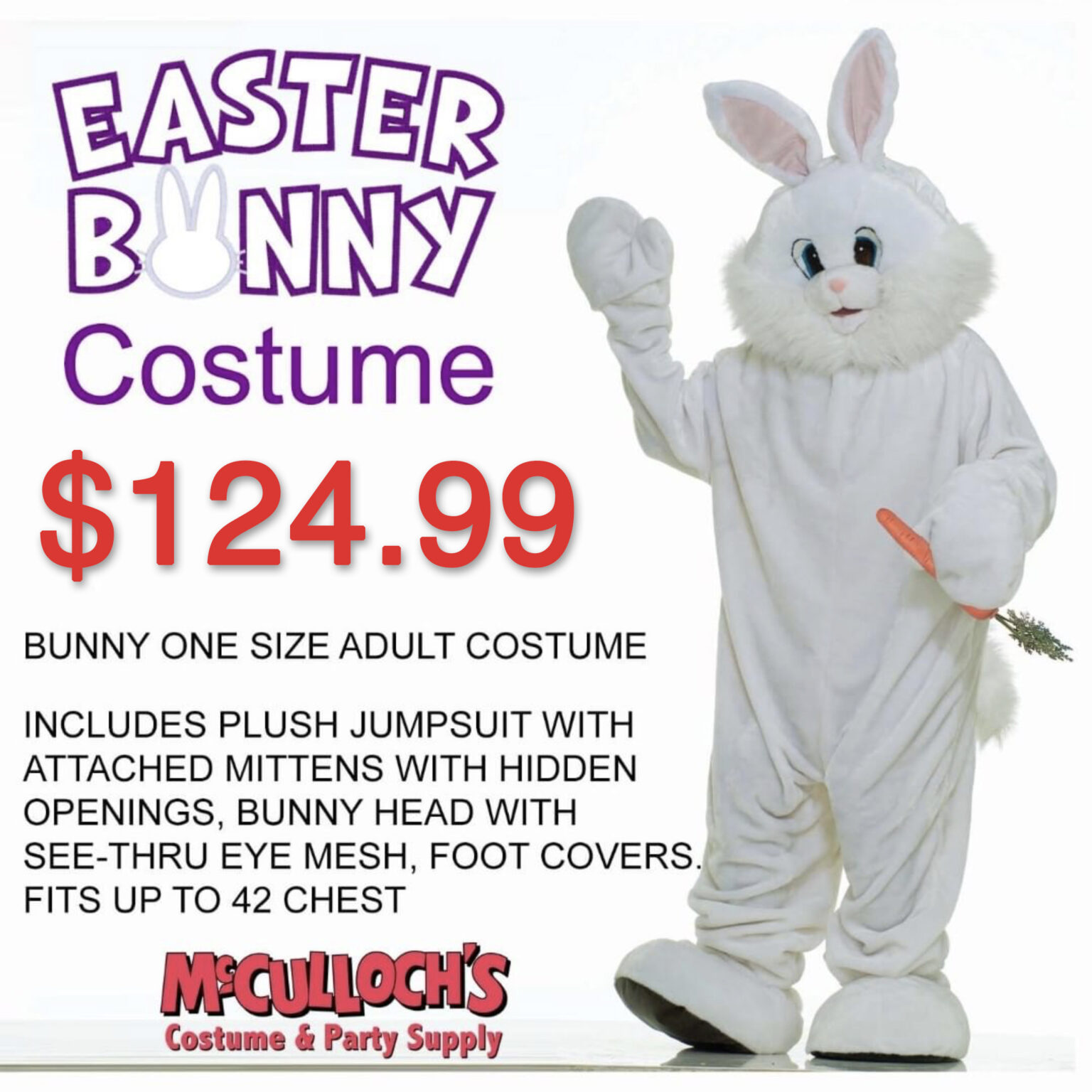 Easter Bunny Costume in London McCullochs Costume and Party