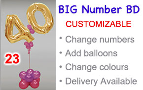 Number Balloon Arrangement London