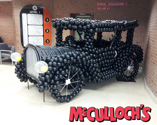 Balloon car sculpture