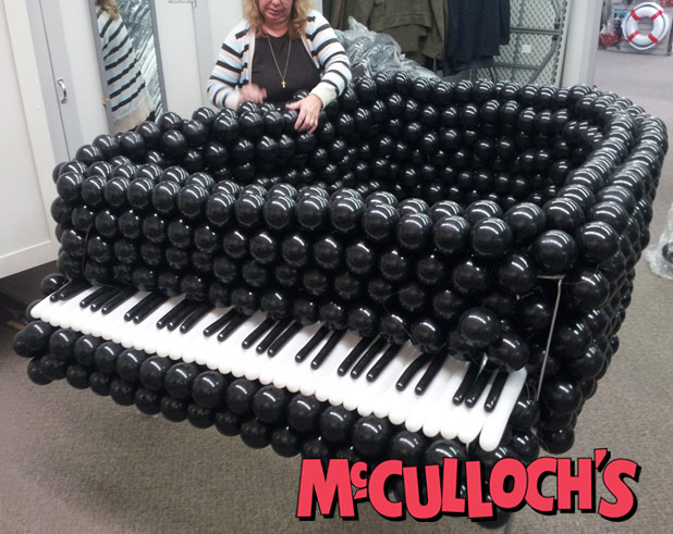 life sized Piano Balloon Sculpture