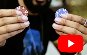 Colour changing poker chip magic trick in London Ontario 