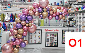 Chrome Balloon Organic Arch